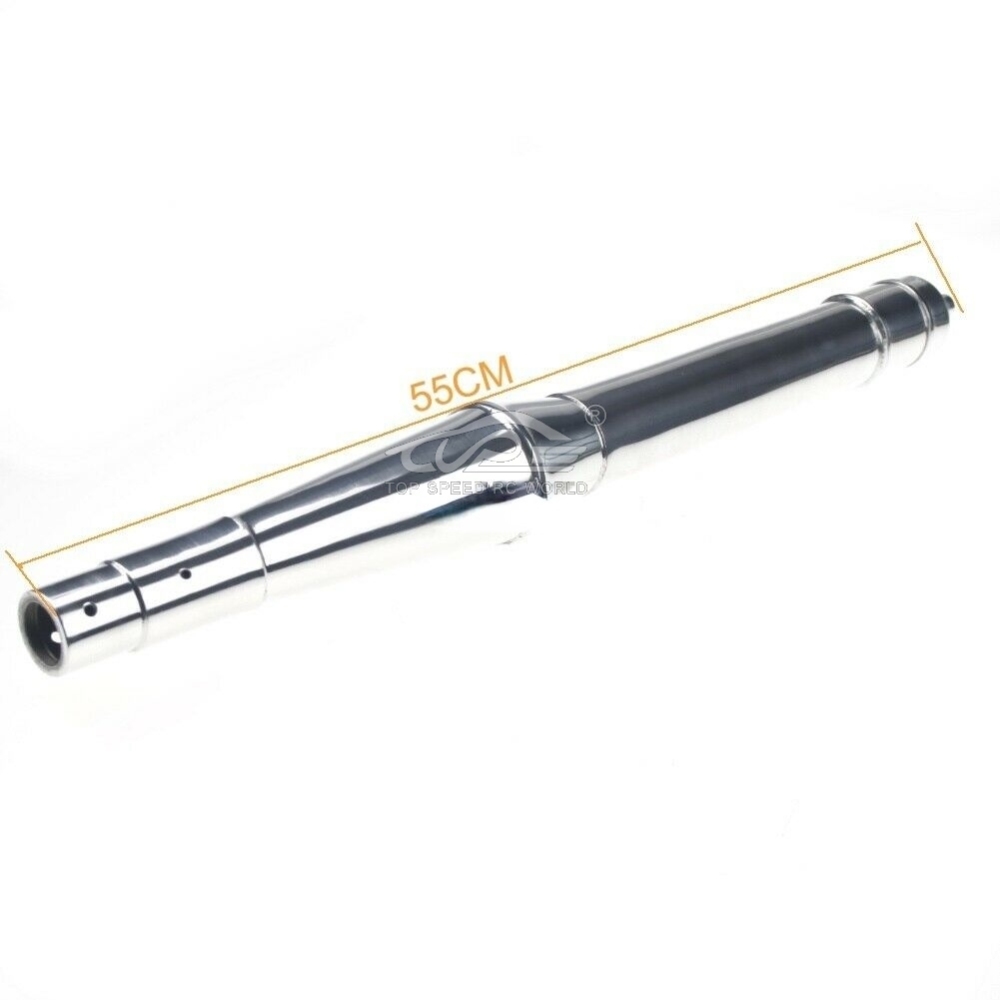 TOP SPEED RC WORLD RC Boat Aluminum Exhaust Pipe Fit 1/5 26CC 27.5CC 29CC QJ Zenoah G260/G29PUM