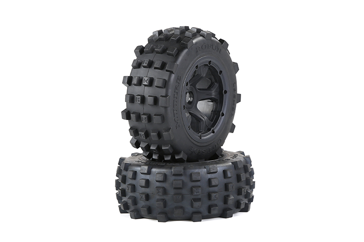 FLMLF Rear Wheel Tire Knobby Fit for 1/5 HPI ROVAN ROFUN KM Mcd Redcat Rcmk BAJA 5T 5SC Truck Parts