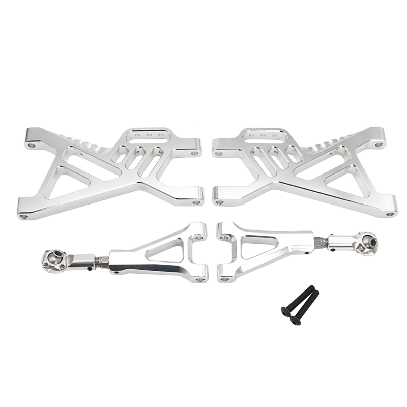 FLMLF Alloy rear suspension arm set Silver fit 1/5 RC HPI baja 5B 5T 5SC