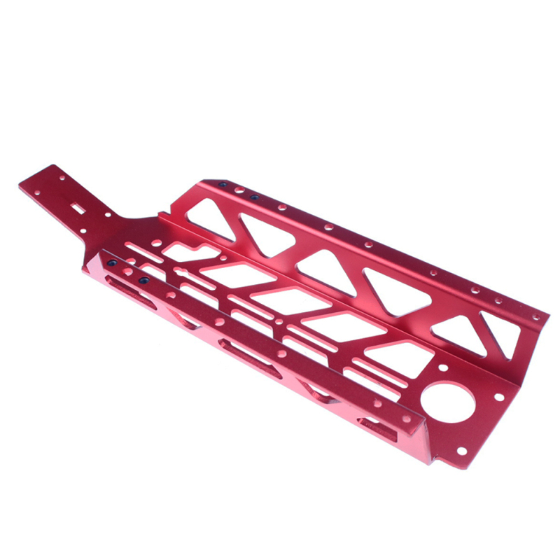 FLMLF CNC Metal Steal Light Chassis for 1/5 HPI ROVAN KM Rofun Baja 5B SS Buggy Rc Car Parts