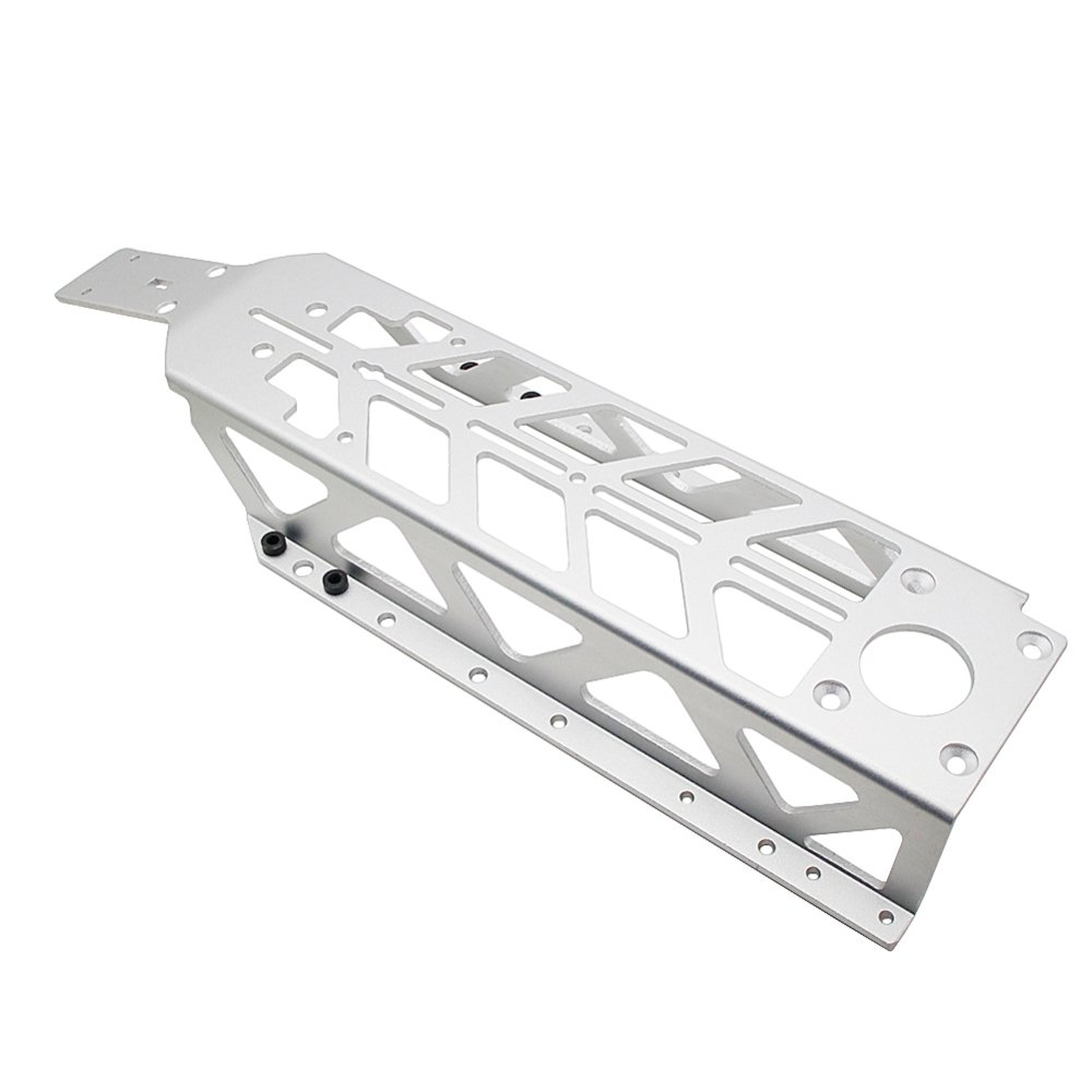 FLMLF CNC Metal Steal Light Chassis for 1/5 HPI ROVAN KM Rofun Baja 5B SS Buggy Rc Car Parts