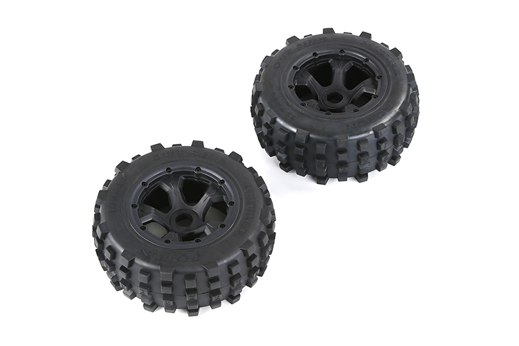 FLMLF Rear Wheel Tire Knobby Fit for 1/5 HPI ROVAN ROFUN KM Mcd Redcat Rcmk BAJA 5T 5SC Truck Parts