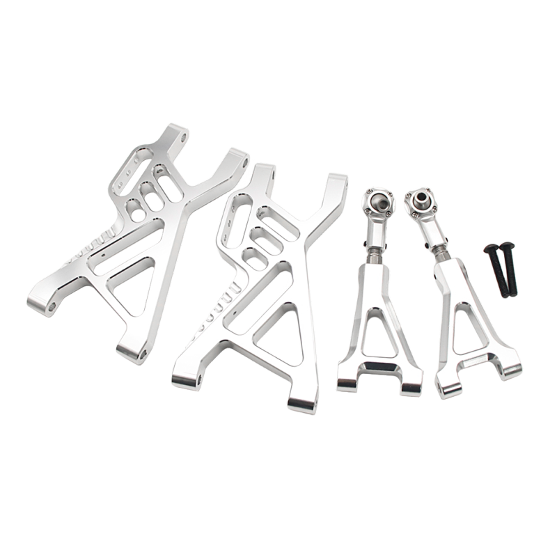 FLMLF Alloy rear suspension arm set Silver fit 1/5 RC HPI baja 5B 5T 5SC