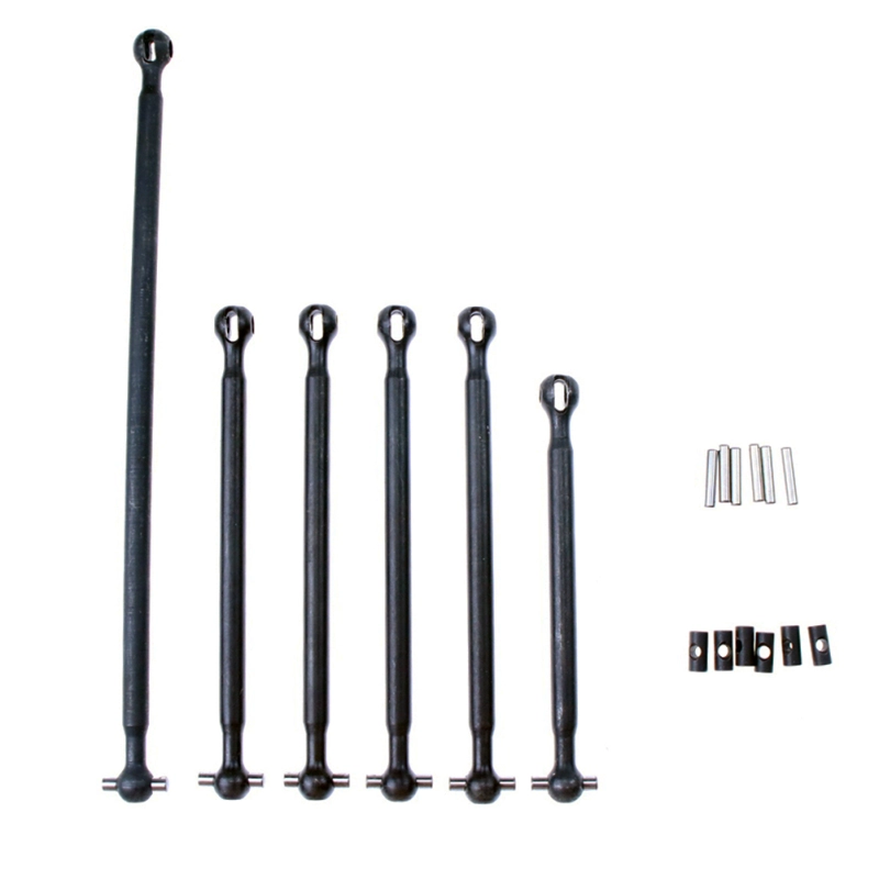 CNC Metal Strengthen 9MM Front &amp; Rear Drive Shaft + Dog Bones Kit for 1/5 Losi 5ive T Rovan LT KingmotorX2 DDT FID REDCAT RCMK TRUCK RC CAR PARTS