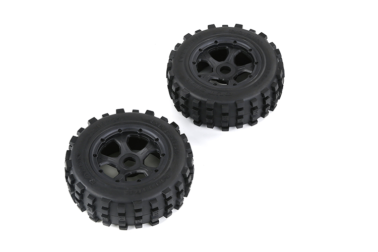 FLMLF Knobby Front Wheel Set for 1/5 Hpi Rovan Kingmotor Mcd Gtb Racing for Baja 5T 5sc Truck Rc Car Parts