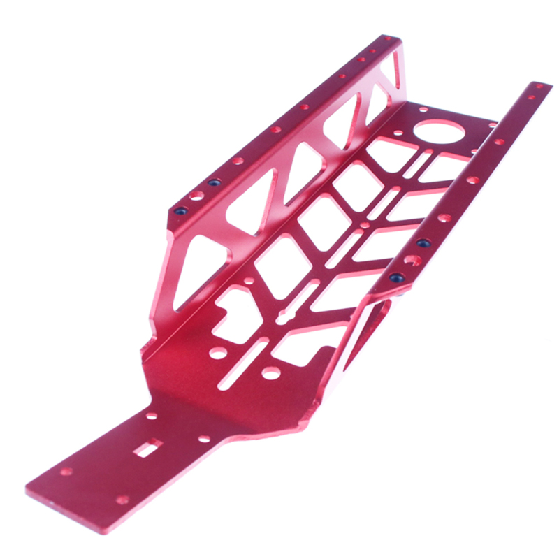 FLMLF CNC Metal Steal Light Chassis for 1/5 HPI ROVAN KM Rofun Baja 5B SS Buggy Rc Car Parts