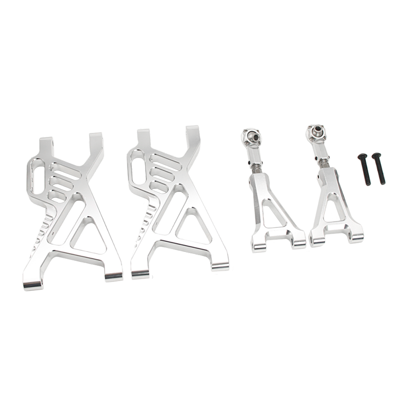 FLMLF Alloy rear suspension arm set Silver fit 1/5 RC HPI baja 5B 5T 5SC