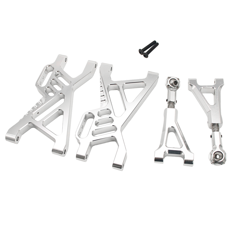 FLMLF Alloy rear suspension arm set Silver fit 1/5 RC HPI baja 5B 5T 5SC