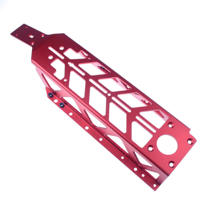 FLMLF CNC Metal Steal Light Chassis for 1/5 HPI ROVAN KM Rofun Baja 5B SS Buggy Rc Car Parts