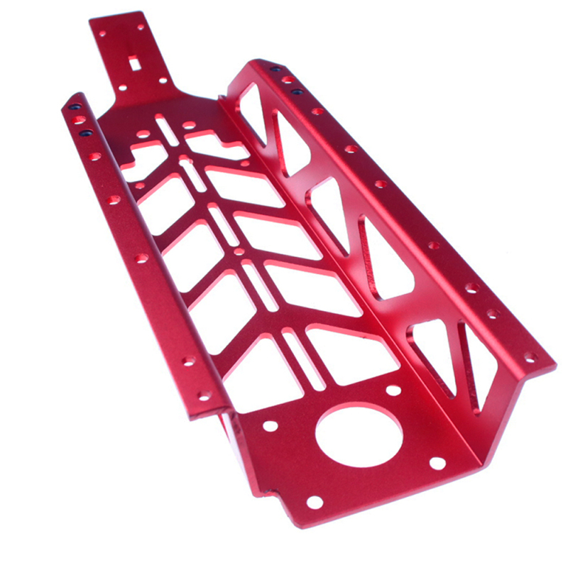 FLMLF CNC Metal Steal Light Chassis for 1/5 HPI ROVAN KM Rofun Baja 5B SS Buggy Rc Car Parts