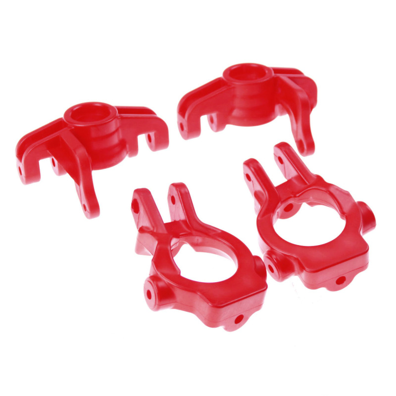 Nylon Front hub holder and Spindle Knuckles set Red for Losi 5ive T