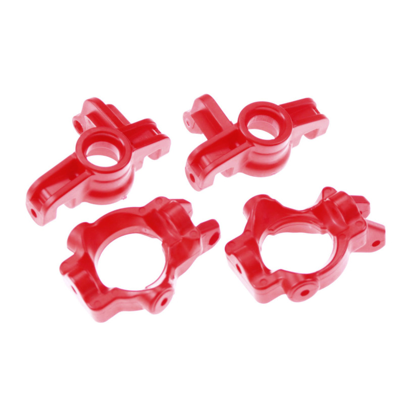 Nylon Front hub holder and Spindle Knuckles set Red for Losi 5ive T