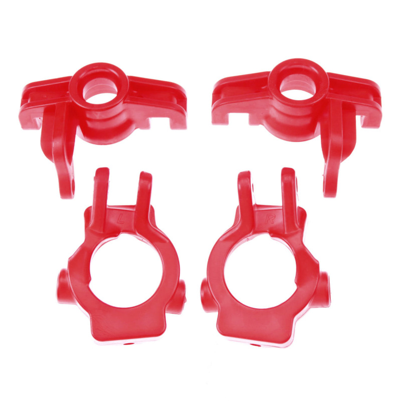 Nylon Front hub holder and Spindle Knuckles set Red for Losi 5ive T