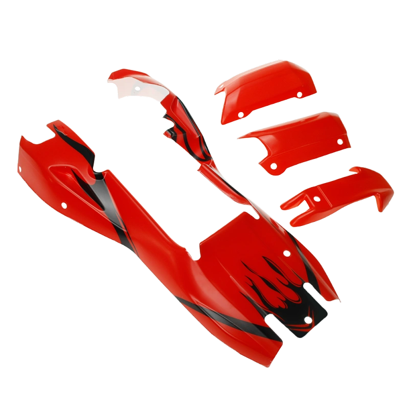 FLMLF Plastic Body Shell Cover RED With Black Fit 1/5 Hpi Baja Rovan KM 5B