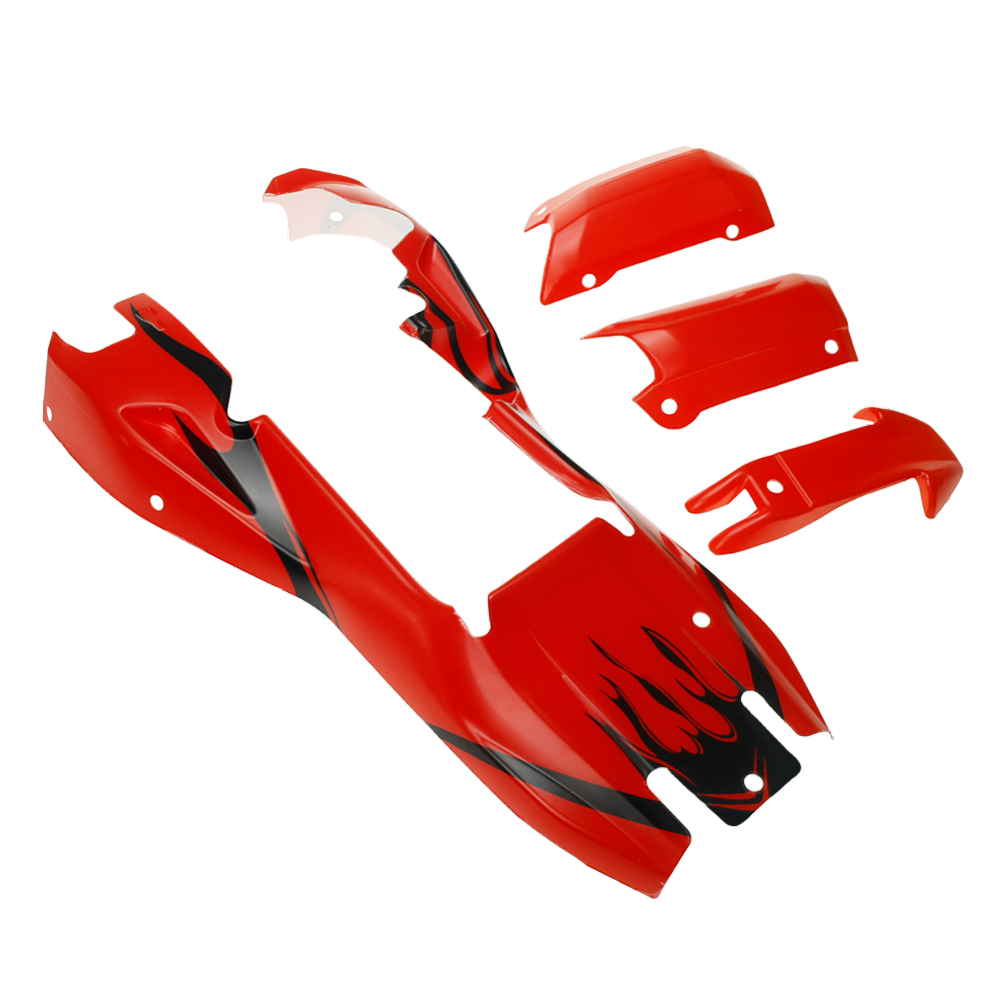 FLMLF Plastic Body Shell Cover RED With Black Fit 1/5 Hpi Baja Rovan KM 5B