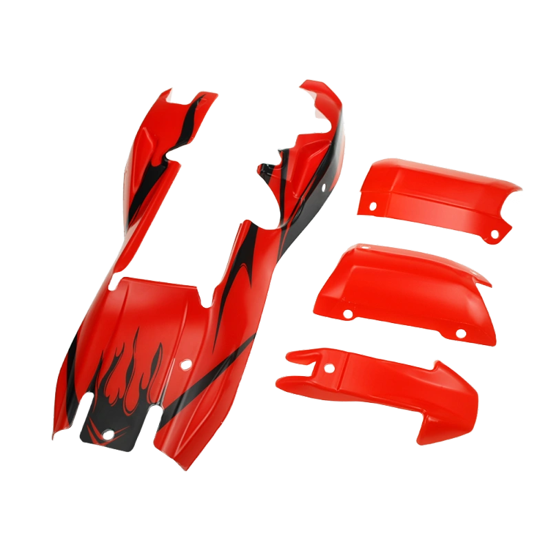 FLMLF Plastic Body Shell Cover RED With Black Fit 1/5 Hpi Baja Rovan KM 5B
