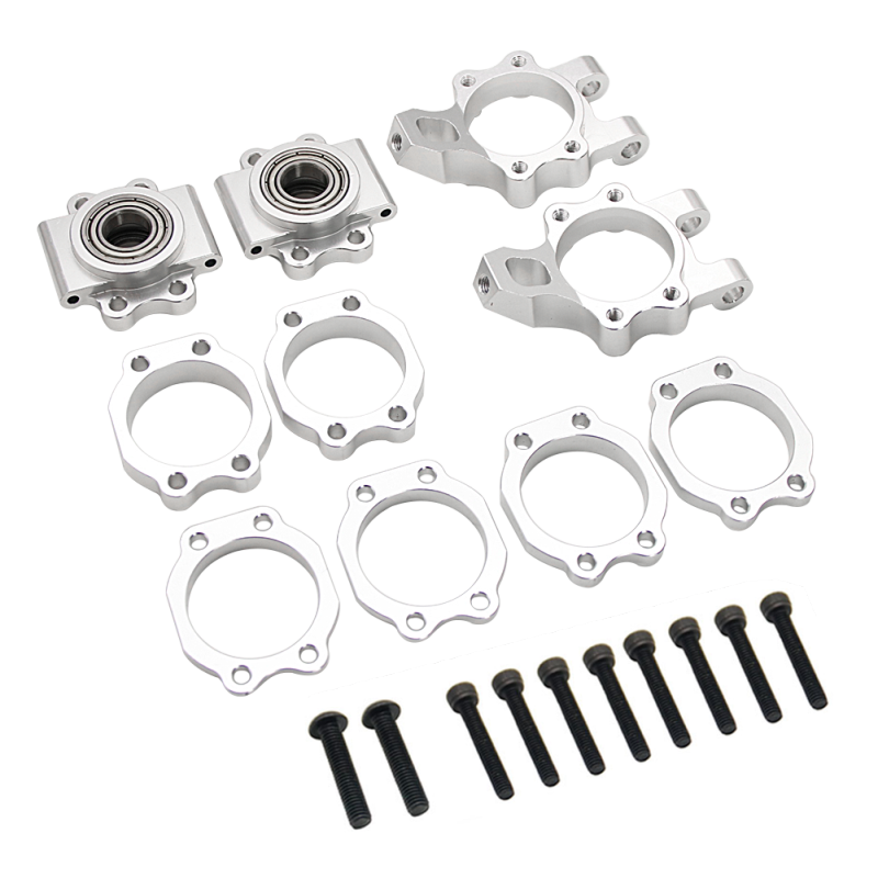 Alloy Rear hub bearing holder set Silver fit 1/5 RC HPI baja 5B 5T 5SC