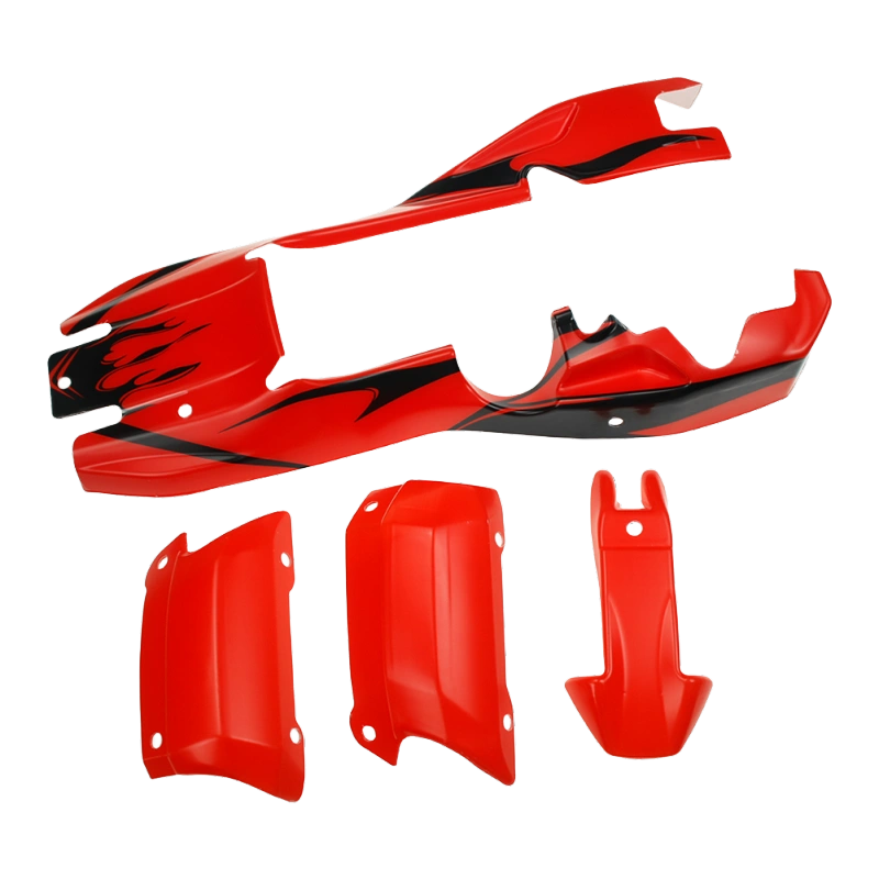 FLMLF Plastic Body Shell Cover RED With Black Fit 1/5 Hpi Baja Rovan KM 5B