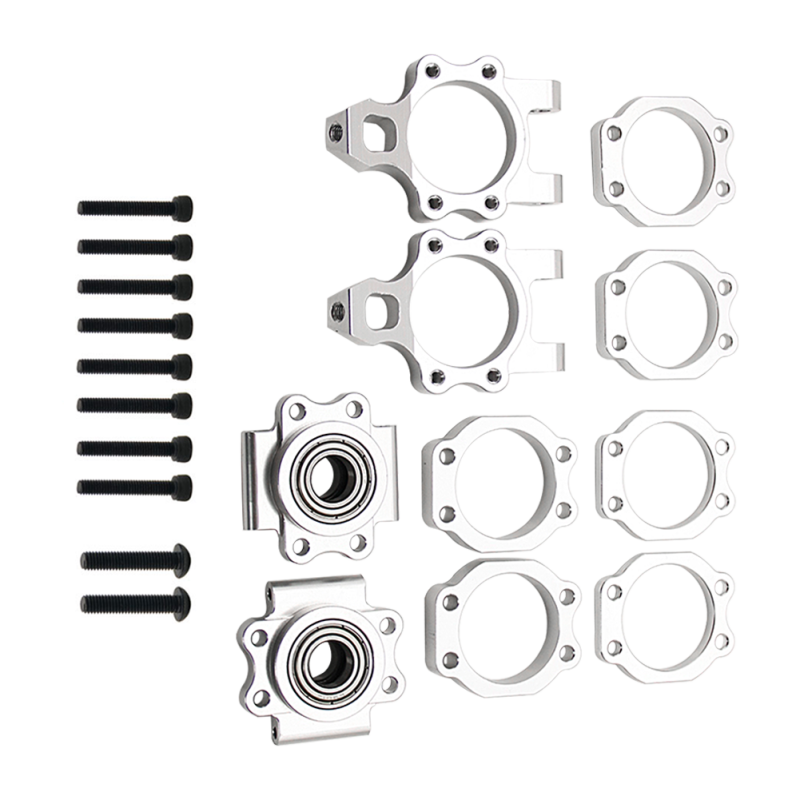 Alloy Rear hub bearing holder set Silver fit 1/5 RC HPI baja 5B 5T 5SC