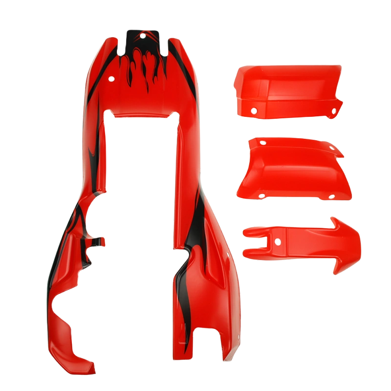 FLMLF Plastic Body Shell Cover RED With Black Fit 1/5 Hpi Baja Rovan KM 5B