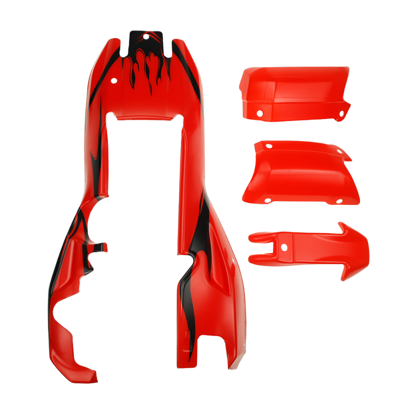 FLMLF Plastic Body Shell Cover RED With Black Fit 1/5 Hpi Baja Rovan KM 5B