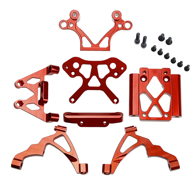 FLMLF TSRC Alloy Front Parts Bulkhead/Shock Tower Kits Fit HPI BAJA Rovan KM Rofun 5B 5T 5SC Ss Truck Rc Car Parts