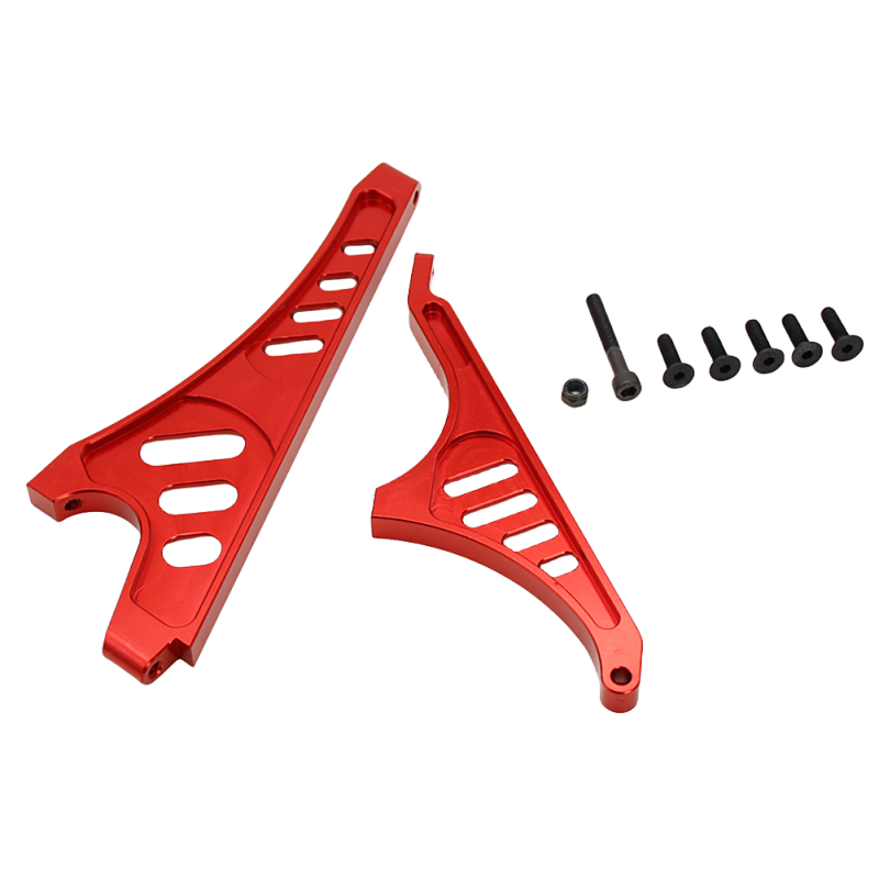 FLMLF Alloy CNC Front and Rear Support Brace Orange Red Fit Losi 5ive T