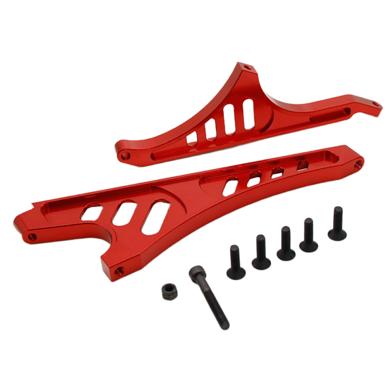 FLMLF Alloy CNC Front and Rear Support Brace Orange Red Fit Losi 5ive T