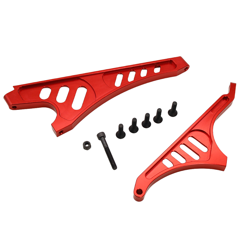 FLMLF Alloy CNC Front and Rear Support Brace Orange Red Fit Losi 5ive T