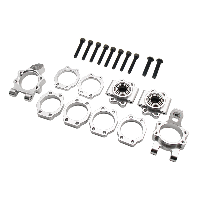 Alloy Rear hub bearing holder set Silver fit 1/5 RC HPI baja 5B 5T 5SC