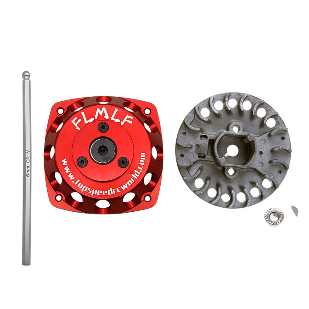 Alloy CNC Roto Starter of 23CC-58CC Normall Flywheel for 1/5 HPI ROFUN ROVAN KM BAJA 5B 5T 5SC Losi FG MCD GoPed RedCat Rc Parts