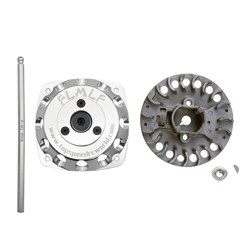 Alloy CNC Roto Starter of 23CC-58CC Normall Flywheel for 1/5 HPI ROFUN ROVAN KM BAJA 5B 5T 5SC Losi FG MCD GoPed RedCat Rc Parts