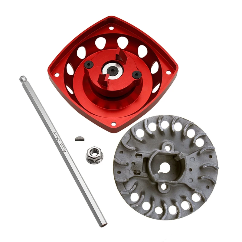 Alloy CNC Roto Starter of 23CC-58CC Normall Flywheel for 1/5 HPI ROFUN ROVAN KM BAJA 5B 5T 5SC Losi FG MCD GoPed RedCat Rc Parts