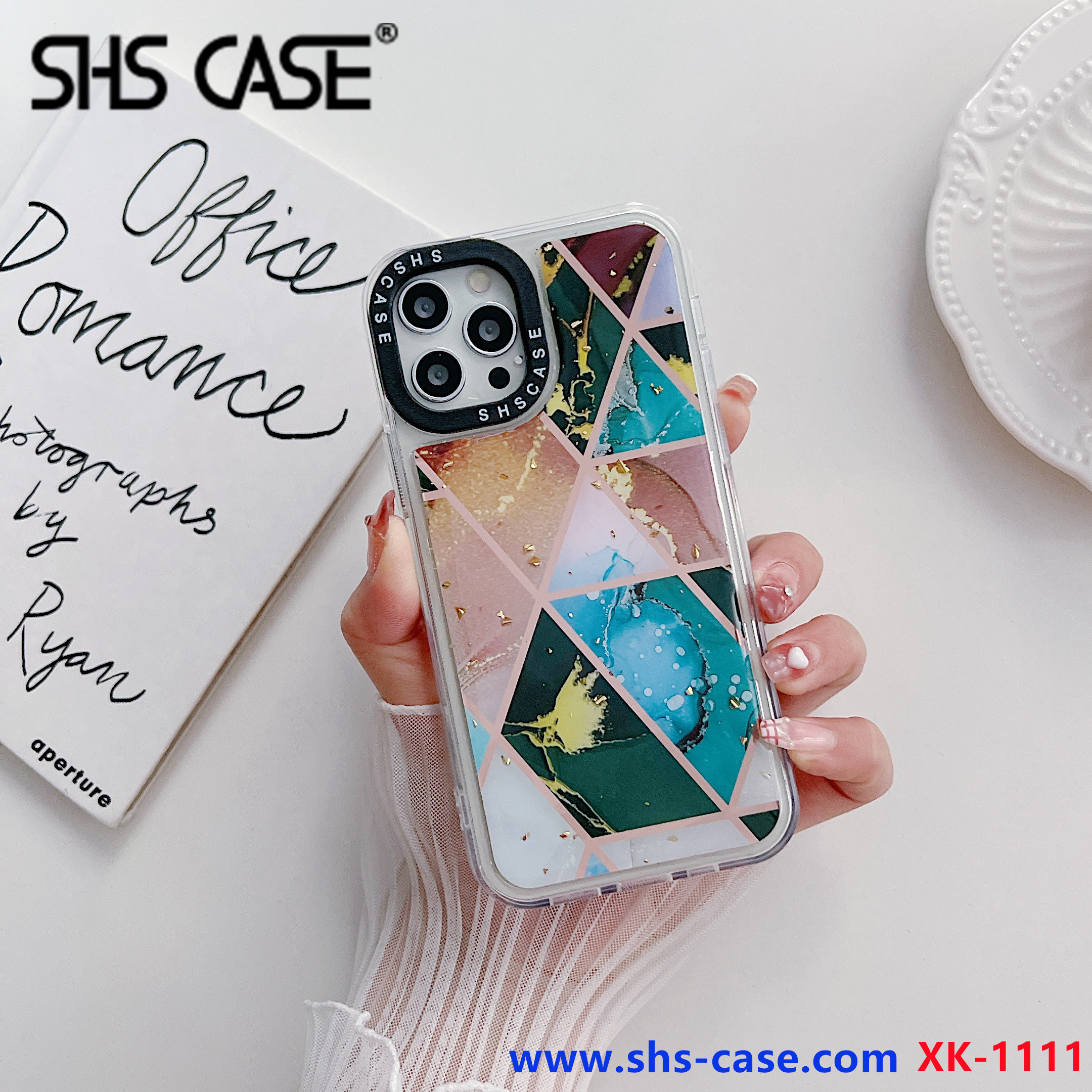2.0MM photo frame IMD radium gold epoxy phone case