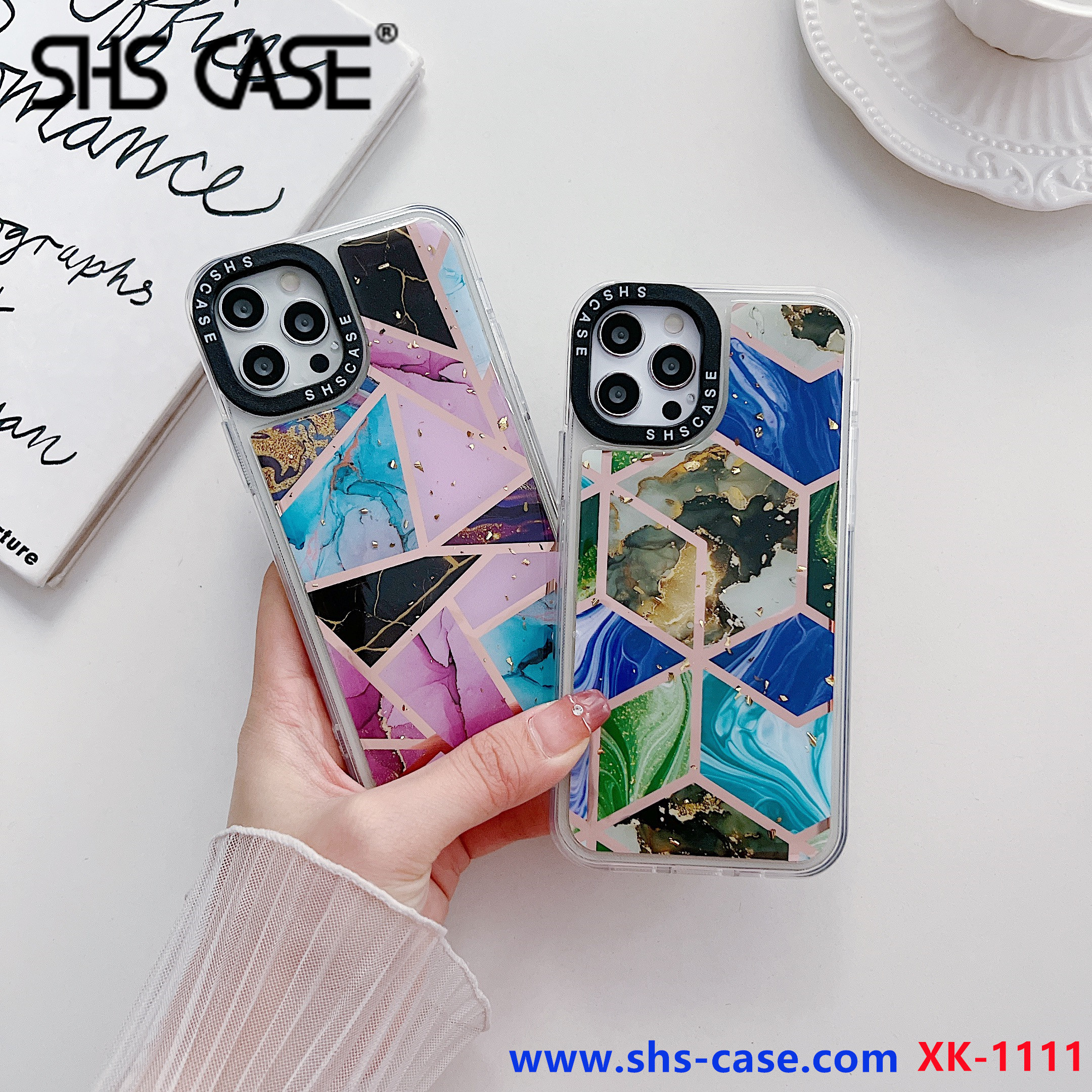 2.0MM photo frame IMD radium gold epoxy phone case