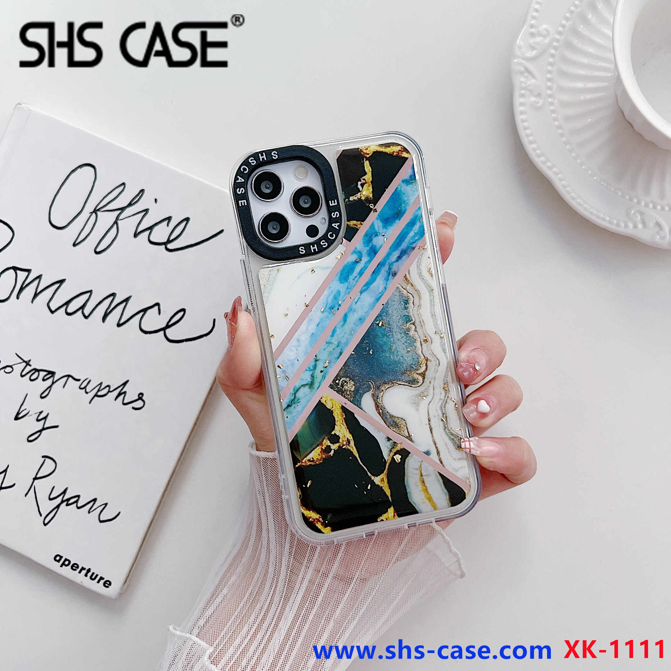 2.0MM photo frame IMD radium gold epoxy phone case