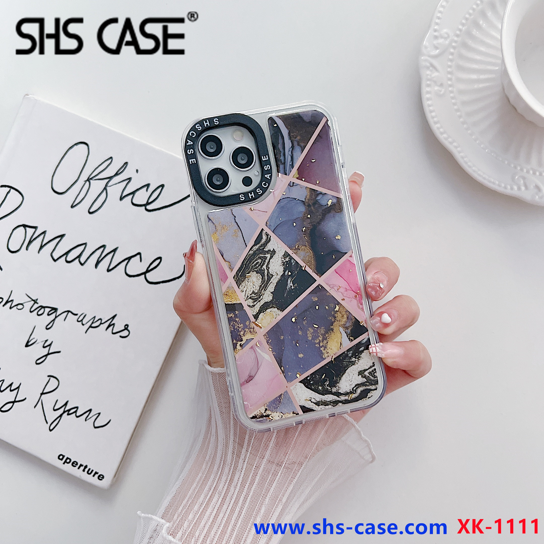 2.0MM photo frame IMD radium gold epoxy phone case