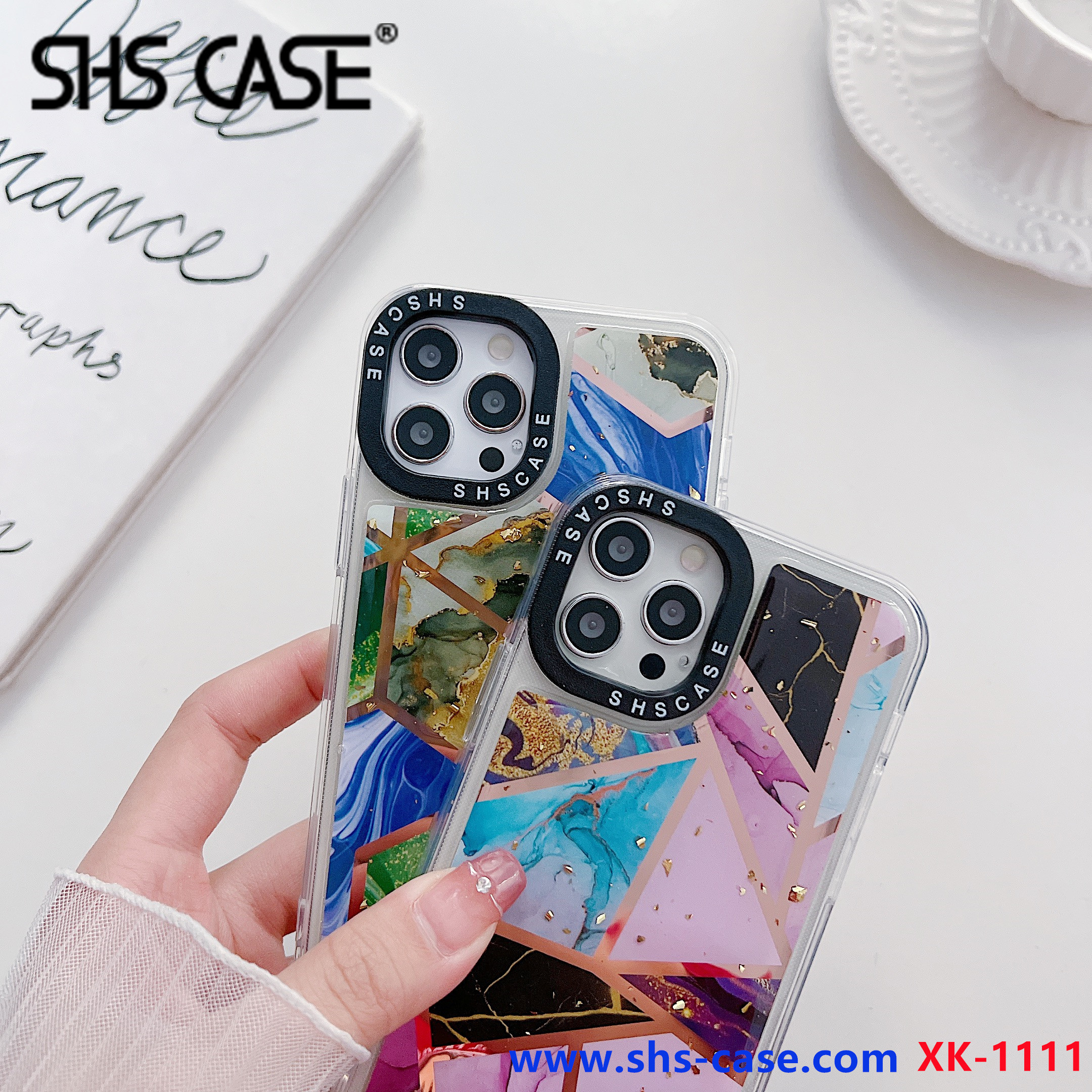2.0MM photo frame IMD radium gold epoxy phone case