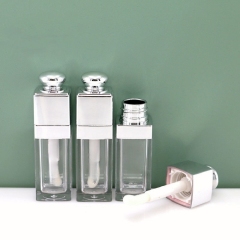 marble lip gloss tubes square with wands wholesale