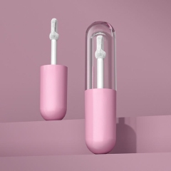 Empty lip gloss tubes with wand brush pink lipgloss tubes factory