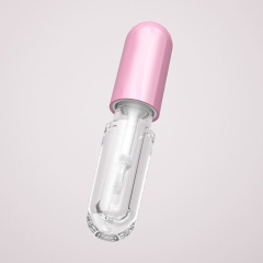 Empty lip gloss tubes with wand brush pink lipgloss tubes factory
