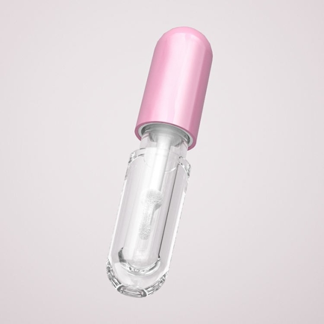 Empty lip gloss tubes with wand brush pink lipgloss tubes factory
