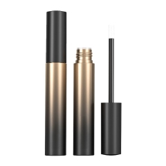 Black gradient frosted round lip gloss tubes