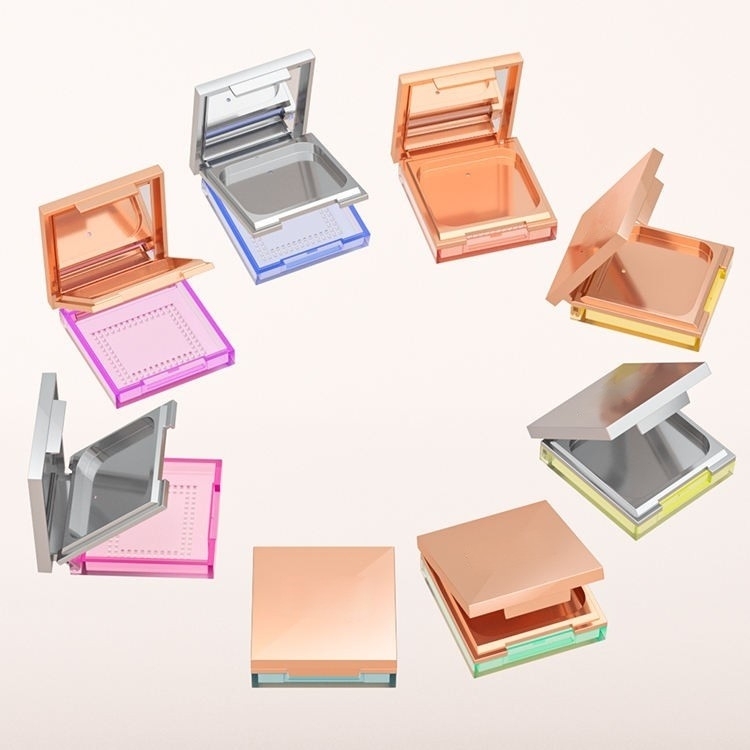 Double layer compact powder case luxury