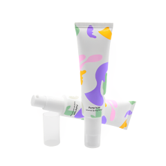 30ml cosmetic luxury cream airless pump tube skincare Screen Printing Cream Sunscreen Plastic Packaging Tube for eye cream