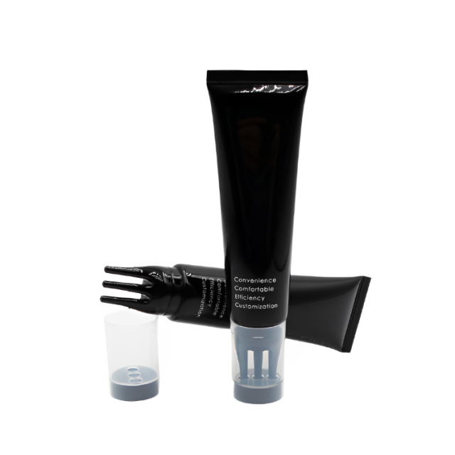 Customized 80ml Hair Dye Comb Soft Tube for cosmetics packaging empty tube Hair and Scalp Care With Comb Applicator