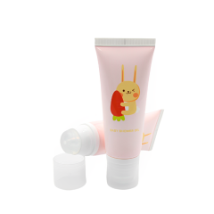 20ml-80ml Stylish silicone head Tube with Custom Logo and Screen Printing plastic tube with cosmetic silicone applicator