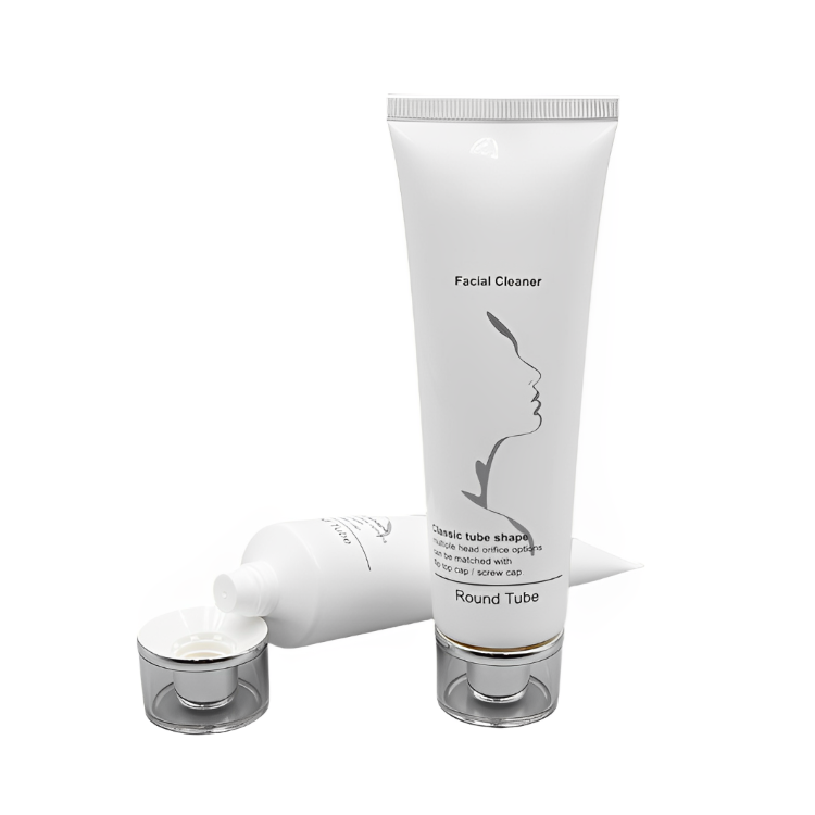 110ml Newly Designed Round Tube screen printing Plastic soft cosmetic hand cream sunscreen plastic packaging squeeze tube