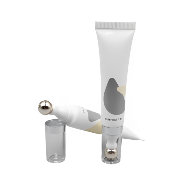 Luxury 15ml Roller Ball Tube packaging with alloy metal massage applicator eye cream massage tube 20ml ball cosmetic tube