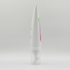 Hot sell 50ml Plastic Tube with Slanted TPE Brush for foaming Facial Cleansing plastic tube with cosmetic silicone applicator